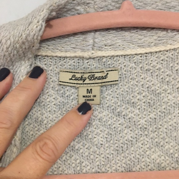 LUCKY BRAND Waterfall Cardigan white blue gray - Picture 4 of 7